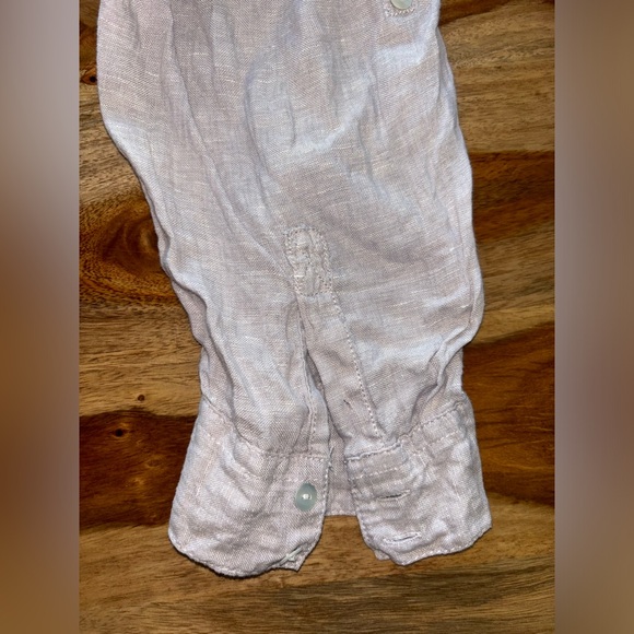 100% Linen gray button up by sigrid olsen - Picture 3 of 6